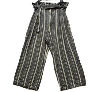 Banana Republic Linen Blend Striped Wide‑Leg Pants  Women’s Plus Size 16